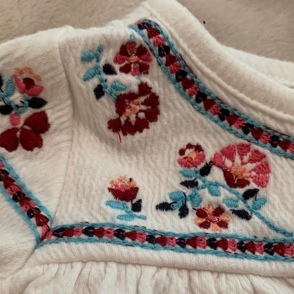 Carter's White Boho Embroidered Look Shacket Size 9 Months - Picture 4 of 15